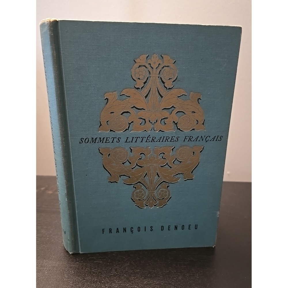 1957 Vtg Book Sommets Litteraires Francais Francois Denoeu French literary peaks